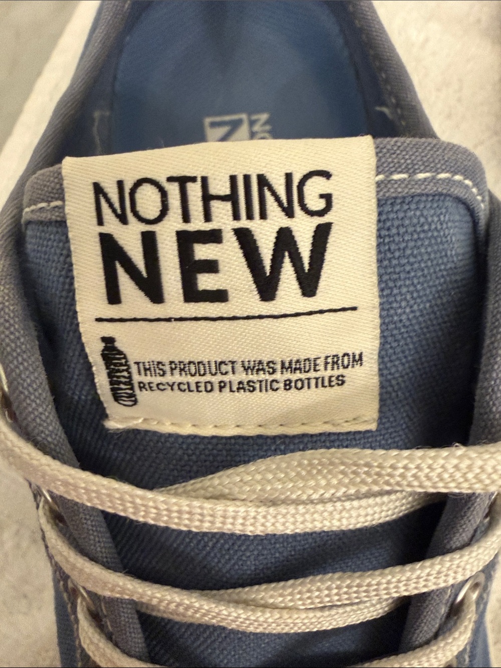 Nothing New Men’s Classic Low-Top Canvas Sneakers in Blue. Size 11 - Picture 6 of 9